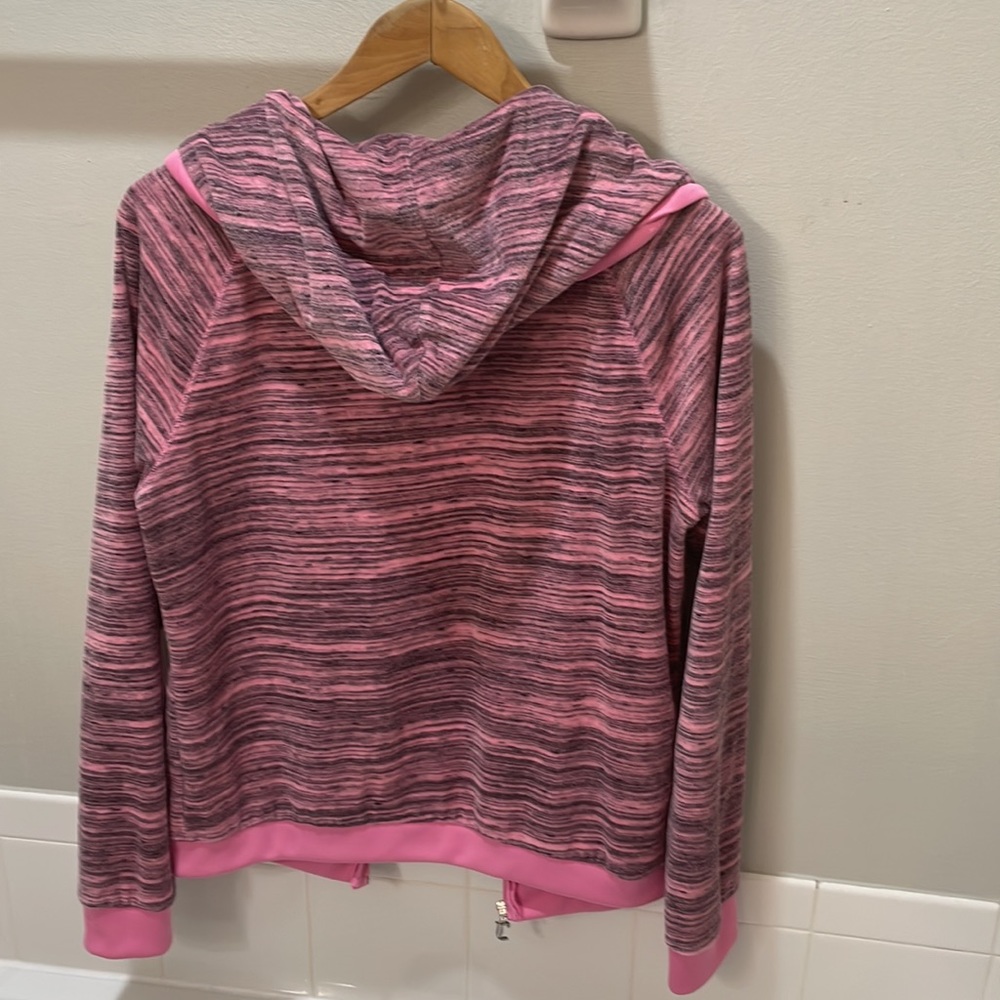 Juicy Couture Full Zip Hooded Velour Suit Top Sweatshirt Sz L EUC - Picture 4 of 5